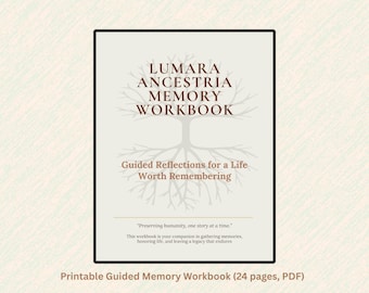 Cuaderno de trabajo de memoria guiada/historia familiar (PDF), herramienta para construir un legado
