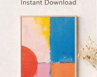 Colorful Abstract Art Print | Modern Home Decor (Digital Download)