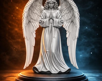 Figura de ángel orando STL / Modelo religioso de fácil impresión 3D (archivo digital)