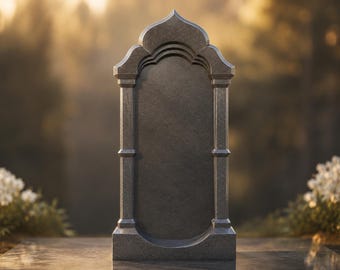 Diseño de lápida de granito impresa en 3D CNC para monumento conmemorativo (STL).