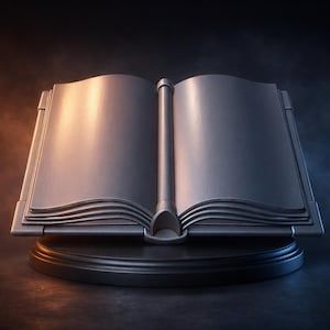 Offenes Buch STL Datei 3D Modell (Digitaler Download)