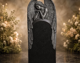 Archivo de diseño de monumento conmemorativo en relieve CNC STL del Ángel Durmiente