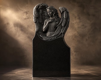 Archivo STL CNC para monumento conmemorativo del ángel para relieve de tallado de lápida