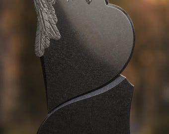 Monumento conmemorativo Corazón de Ángel, impresión 3D CNC STL, lápida de granito.