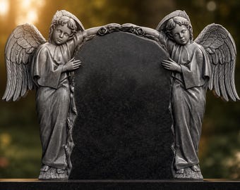 Diseño de lápida de granito para impresión 3D CNC STL del Monumento Conmemorativo del Ángel