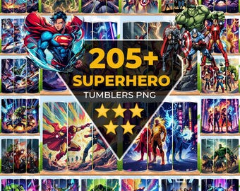 Superhero Tumbler Wrap Bundle, Superhero Game Characters Tumbler, 20oz Skinny Tumbler Wrap, Movie Characters Tumbler, Action Heros bundle
