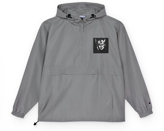 Anorak à motif floral et tête de mort | Coupe-vent pliable