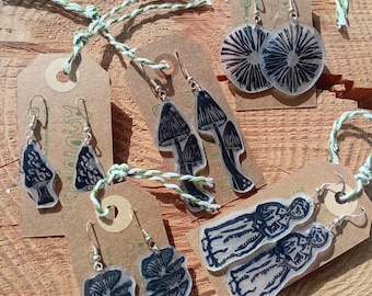 Analogish Fungi Sterling Silver Earrings