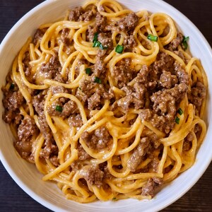 One Pot Creamy Beef Pasta Recipe | Garlic Butter, Easy Family Dinner (PDF Download)