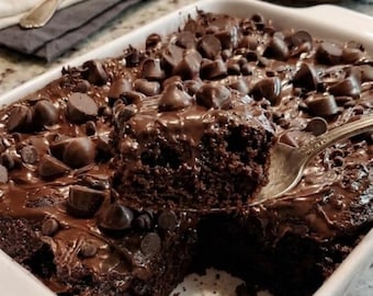 Ricetta definitiva della torta al cioccolato "Death by Chocolate Dump Cake" in formato PDF / Dessert al cioccolato facile e goloso / Torta al cioccolato ricca e umida / Download immediato