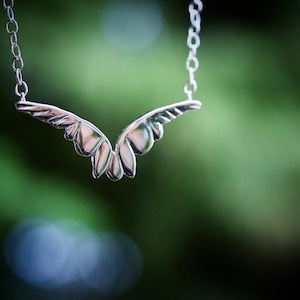 Small Wings Necklace/ Sterling Silver