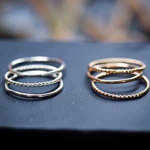 Stacking Rings, Midi Rings/ Sterling Silver/ Gold Filled