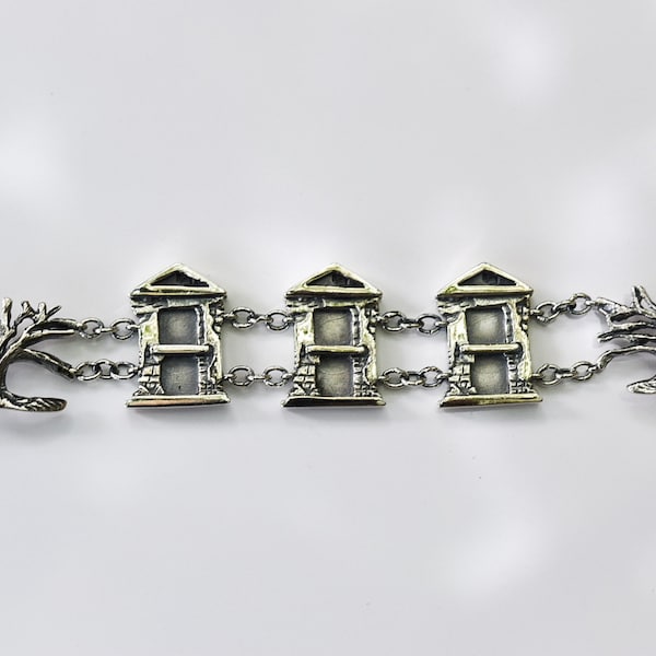 New Orleans Cemetery Bracelet/ Sterling Silver/ New Orleans Tomb/ Statement Bracelet