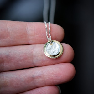 Eclipse Necklace/ Sterling Silver/ Gold Filled image 1