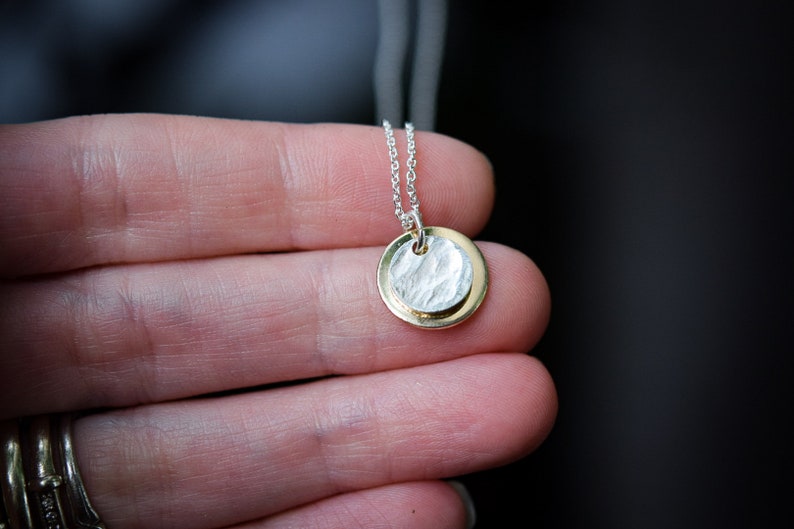 Eclipse Necklace/ Sterling Silver/ Gold Filled image 1