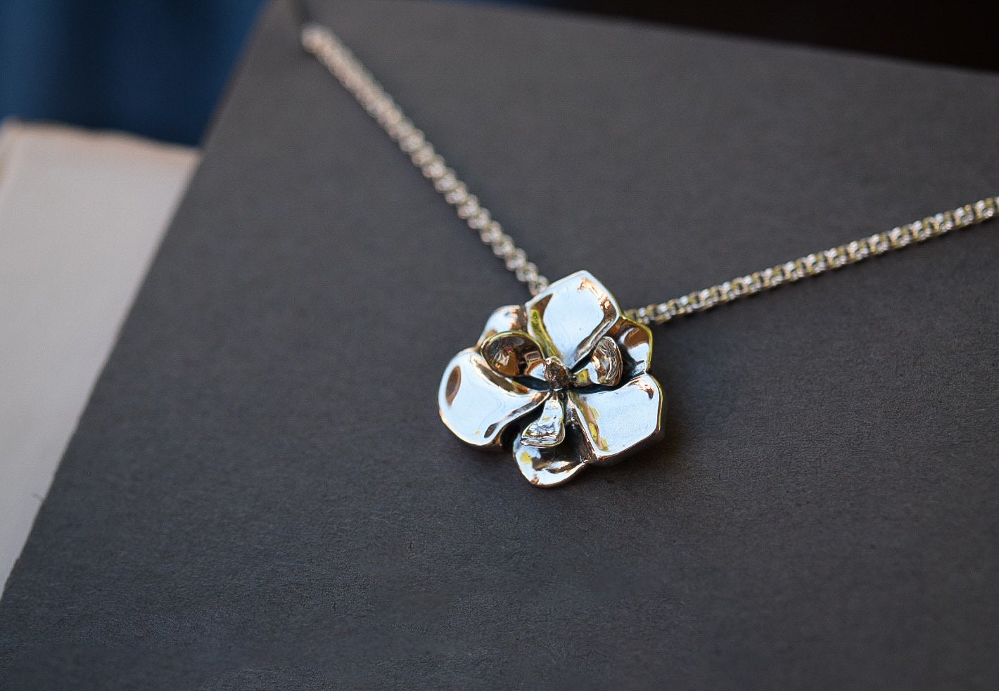Magnolia Necklace/ Sterling Silver 