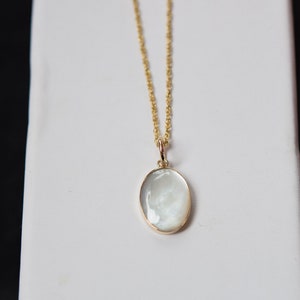 Mother Of Pearl Gold Necklace/ Gold-Filled