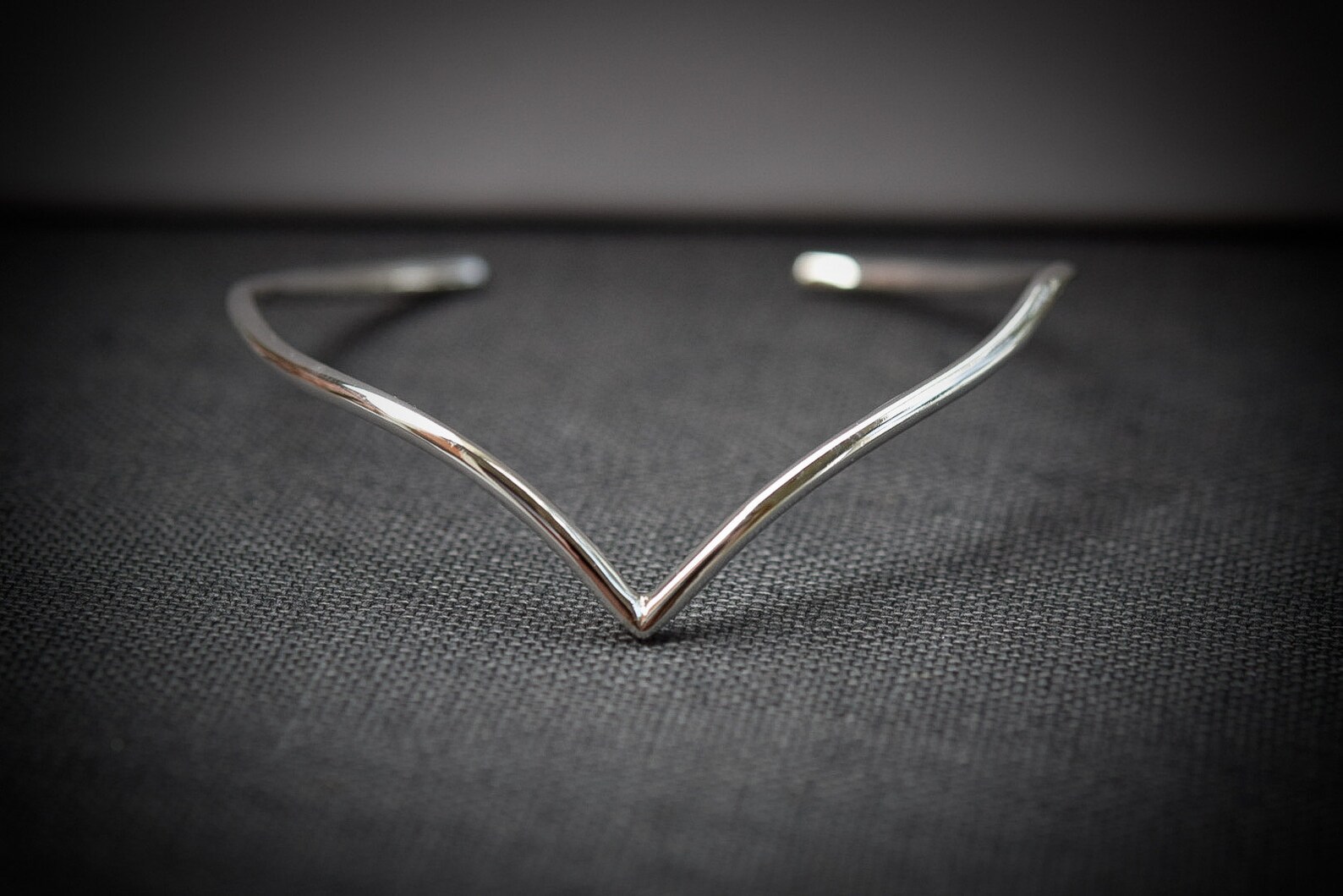 V Cuff/ Sterling Silver/ Chevron Cuff - Etsy