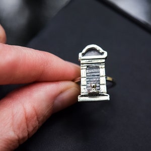 Small New Orleans Tomb Ring/ Sterling Silver/ New Orleans Jewelry
