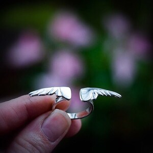 Soaring Ring/ Wings Ring/ Sterling Silver/ Knuckle Ring