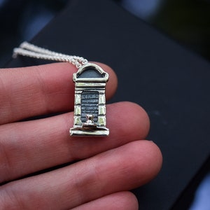 Small New Orleans Tomb Pendant/ Sterling Silver/ Cemetery