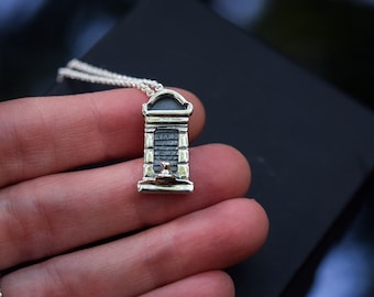Small New Orleans Tomb Pendant/ Sterling Silver/ Cemetery