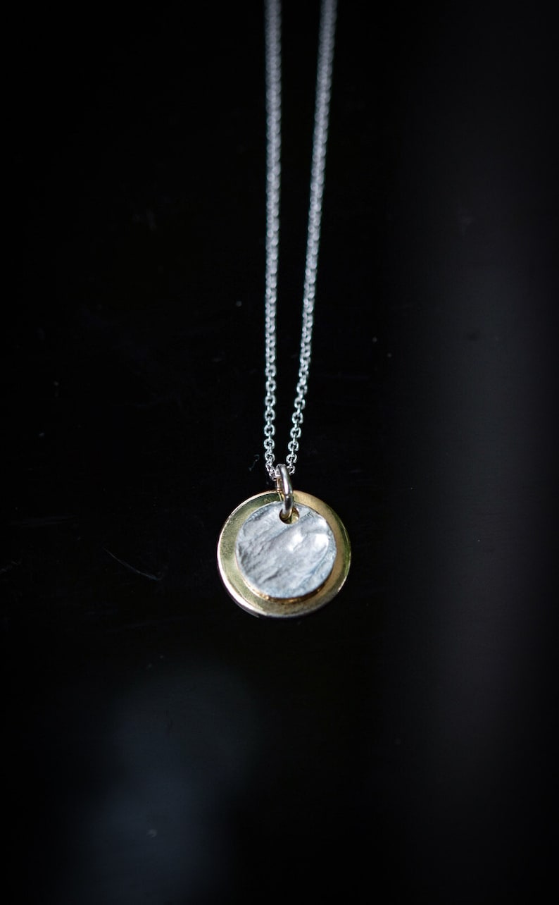 Eclipse Necklace/ Sterling Silver/ Gold Filled image 3