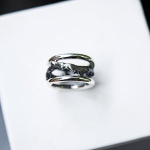 Wide Branch Ring/ Sterling Silver/ Branch Ring/ Nature Ring