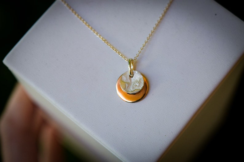 Eclipse Necklace/ Sterling Silver/ Gold Filled image 4