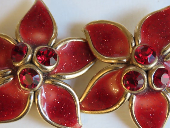 Taratata Paris red flower earrings - image 2