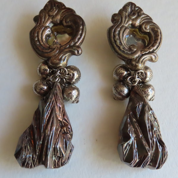 Vintage Jacky de G ( not signed ) huge earrings