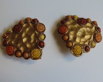Broche Jacky De G – Chien En Métal Doré – Style Années 80 – Occasion Vintage