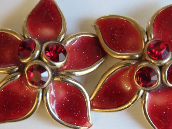 Taratata Paris red flower earrings - image 4