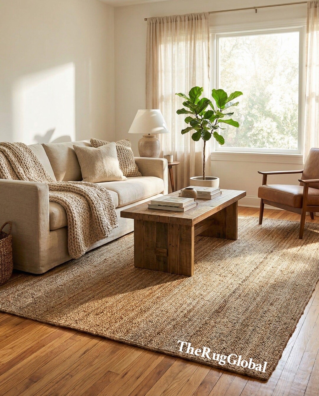 7x12 Rug Natural Jute Rug 7x12 Ft for Kitchen : Handmade Jute Solid Beige Rug ...