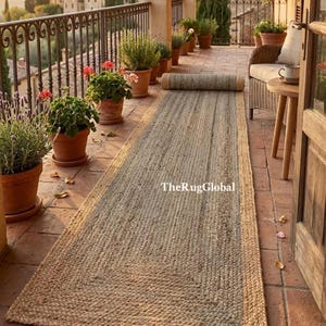 Natural Jute Rug - Jute Braided Rug, Bohemian Jute Rug, Rectangular Jute Rug, Jute Area Rug, Square Jute Rug, Custom Jute Rugs For Bedroom