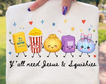 Yall Need Jesus Png, Glitter Dumpling Png, Needoh Squishy Christian Shirt, Squishies Characters Sublimation Design