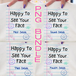 First Grade Teacher Png Bundle, Second Grade Design, Third Grade Graphic, Fourth Grade Sublimation, Preppy Teachers Dtf