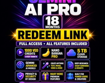 Gemini AI Pro | 18 months redeem Link Access (Instant Delivery)