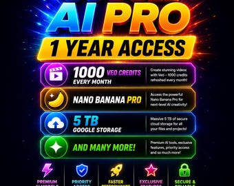 Gemini AI Pro | 1 Year Full Access (Instant Delivery)