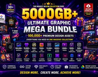5000GB+ Ultimate Graphic Mega Bundle – 100,000+ Assets (Instant Download)