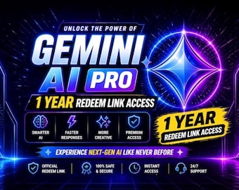 Gemini AI Pro | 1 Year Full Access (Instant Delivery)