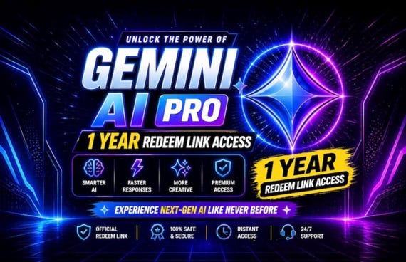 Gemini AI Pro | 1 Year Full Access (Instant Delivery)