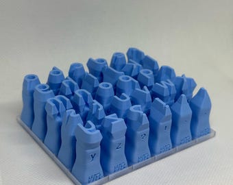 Astonpoliz 8mm & 12mm | Stamps | Alphabet stamps for clay | Letters | Fonts | evalintools