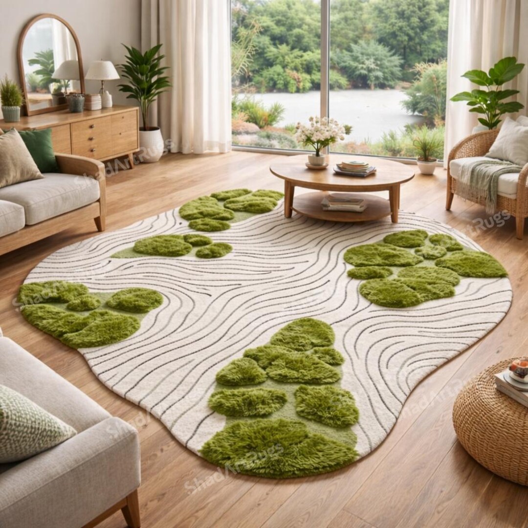Organico Rugs Hand Tufted Organic Moss Rug, Modern Nature Inspired Wool Area Rug ...