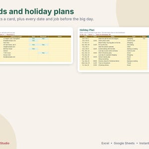 Christmas Budget Planner Spreadsheet, Christmas Gift Tracker & Holiday Budget, Gift List, Card List, Google Sheets Excel Template image 7