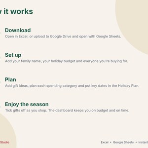 Christmas Budget Planner Spreadsheet, Christmas Gift Tracker & Holiday Budget, Gift List, Card List, Google Sheets Excel Template image 9