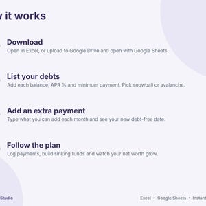 Debt Payoff Tracker Spreadsheet, Snowball and Avalanche Calculator, Sinking Funds & Savings Tracker, Net Worth, Excel Google Sheets image 9