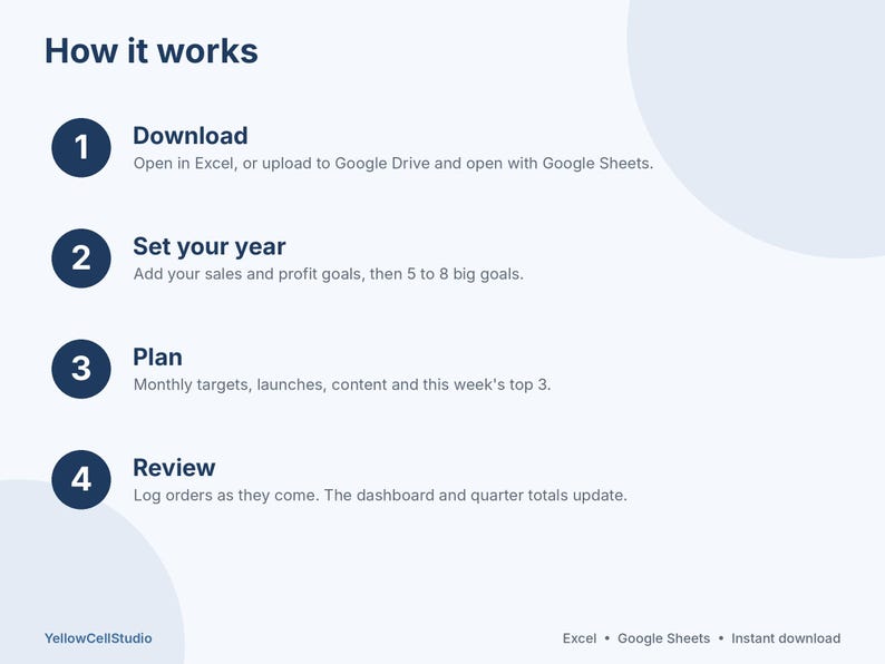 Small Business Planner 2027 Spreadsheet, Business Goal Planner, Content Calendar, Launch Planner, Google Sheets & Excel Template image 9