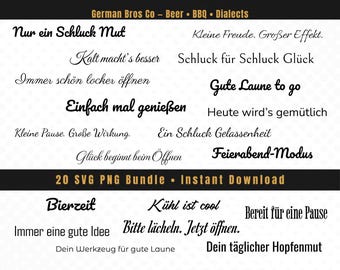 Pakiet SVG z cytatami z otwieraczy do butelek, niemieckie powiedzonka o piwie, Dzień Ojca, pliki Cricut (pobieranie cyfrowe)