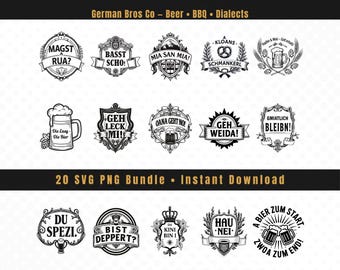 Paquete SVG PNG del Oktoberfest • Citas divertidas de amantes de la cerveza alemana (archivos de corte digital)